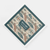 Boho Tribal Napkins Personalized Pastel Tableware Serviette (Ecke)