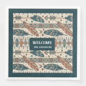 Boho Tribal Napkins Personalized Pastel Tableware Serviette (Vorderseite)