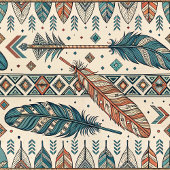 Boho Tribal Napkins Personalized Pastel Tableware Serviette