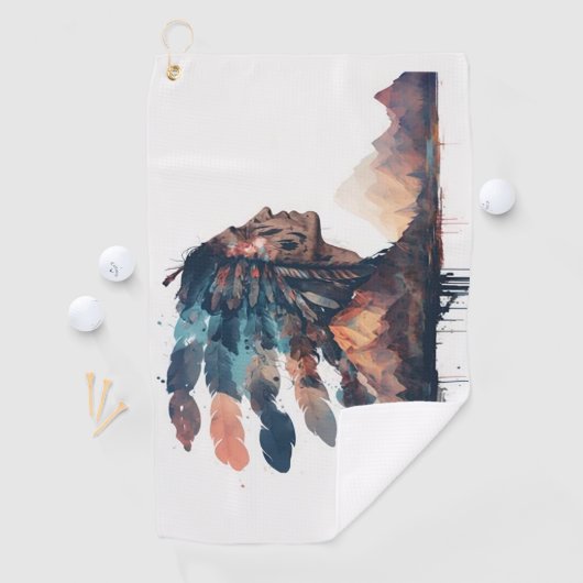 Boho Tribal Native American Golfhandtuch (Insitu)