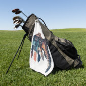 Boho Tribal Native American Golfhandtuch (Gras)