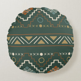 Boho Tribal Pattern Rundes Kissen