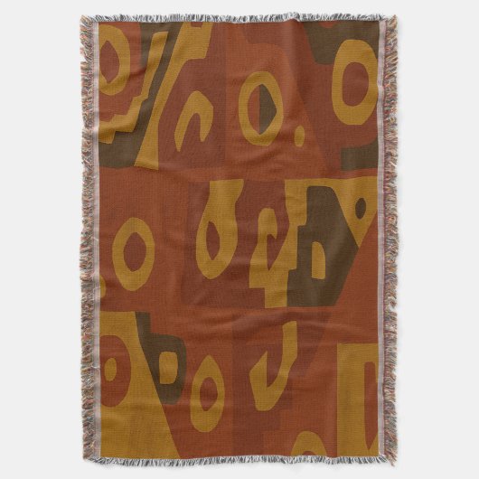 Boho Tribal Pattern Throw Blanket Decke (Vorderseite Vertikal)