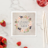 Boho Tribal Rustikales Brautparty Napkins Serviette (Beispiel)