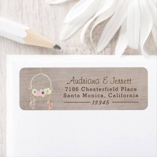 Boho Tribal Rustische Rücksendeadresse (Insitu)