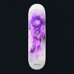 *~* Boho Tribal Shamanic Sacred . Dream Catcher Skateboard<br><div class="desc">* Western BOHO American Watercolor Abstrakte Dream Catcher Tour mit hübschen Feathers als Shamanic-Symbol für einen amerikanischen Spirituellen Heiler oder BOHEMIAM Design. * * *** Die Farben sind meist leuchtend LILA MAGENTA Farben auf WEISS. Dieses temperamentbasierte, beliebte boho kreative abstrakte moderne Träumerei- und Feathers-Design wird höchstwahrscheinlich von Shamans, Native American...</div>