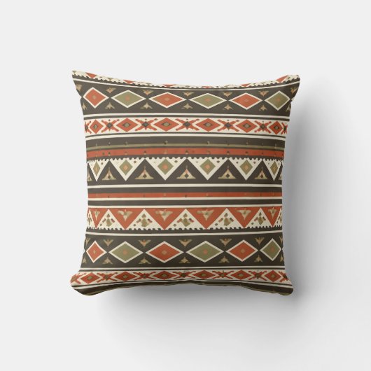 Boho Tribal Stripe Pattern Pillow  Kissen (Vorderseite)