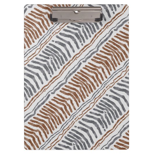 Boho-Tribal-Striped Klemmbrett (Vorderseite)