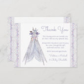 Boho Tribal Teepee Baby Dusche Danke Karten (Vorne/Hinten)