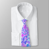 Boho Trippy Groovy Abstrakt Blob Mosaik Krawatte (Gebunden)