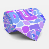 Boho Trippy Groovy Abstrakt Blob Mosaik Krawatte (Gerollt)