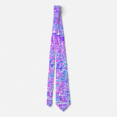 Boho Trippy Groovy Abstrakt Blob Mosaik Krawatte (Rückseite)