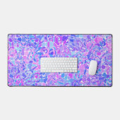 Boho Trippy Groovy Abstrakt Blob Mosaik Schreibtischunterlage (Tastatur & Maus)