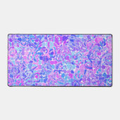 Boho Trippy Groovy Abstrakt Blob Mosaik Schreibtischunterlage (Vorderseite)