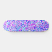 Boho Trippy Groovy Abstrakt Blob Mosaik Skateboard (Horizontal)