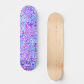 Boho Trippy Groovy Abstrakt Blob Mosaik Skateboard (Vorderseite)