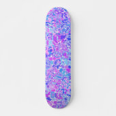 Boho Trippy Groovy Abstrakt Blob Mosaik Skateboard (Vorne)