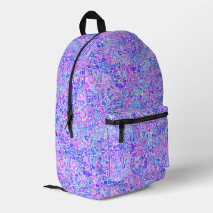 Boho Trippy Groovy Farbige Abstrakte Blob-Mosaik Bedruckter Rucksack