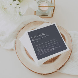 Boho Trivia Fun Facts Wedding - Abend Serviette