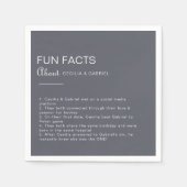 Boho Trivia Fun Facts Wedding - Abend Serviette (Vorderseite)