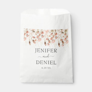 Boho Trocken-Wasserfarbe Florale Hochzeit Geschenktütchen