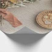 Boho Trockenblumen-Geschenkpapier Geschenkpapier (Ecke)