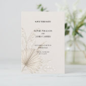 Boho-Trockenpalmen-Hochzeit - Termin vormerken Save The Date (Stehend Vorderseite)