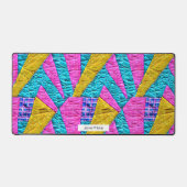 Boho Trompe L'oeil Patchwork Quilt Inspiriert Schreibtischunterlage (Vorderseite)