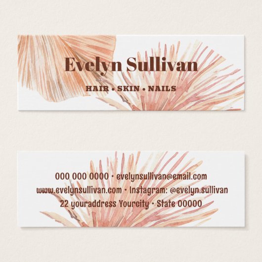 boho Tropic Mini-Visitenkarte (Vorne & Hinten)