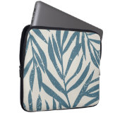 Boho Tropical Aquamarin Abstrakt Palm Blätter Laptopschutzhülle (Vorne Rechts)