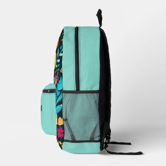 Boho Tropical Backpack for Teen Girls Bedruckter Rucksack (Rechts)