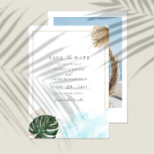 Boho Tropical Beach Save the Date Foto