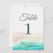 Boho Tropical Beach und Palm Trees Tischnummer (Vorderseite)