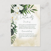 Boho Tropical Beach Wasserfarbendetails Hochzeit Begleitkarte (Vorderseite)