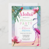 Boho Tropical Beach Watercolor Retirement Party Einladung (Vorderseite)