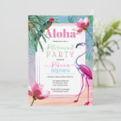Boho Tropical Beach Watercolor Retirement Party Einladung (Stehend Vorderseite)