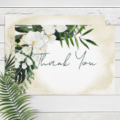Boho Tropical Beach Watercolor Wedding Dankeskarte