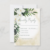 Boho Tropical Beach Watercolor Wedding RSVP Karte (Vorderseite)