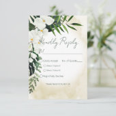 Boho Tropical Beach Watercolor Wedding RSVP Karte (Stehend Vorderseite)