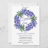 Boho Tropical Blätter Lila | Green Bridal Tee Einladung (Vorderseite)