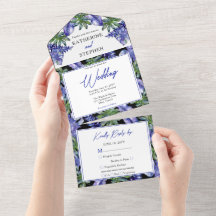 Boho Tropical Blätter Lila Grüne Hochzeit