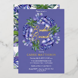 Boho Tropical Blätter Peri | Green Bridal Brunch Folieneinladung