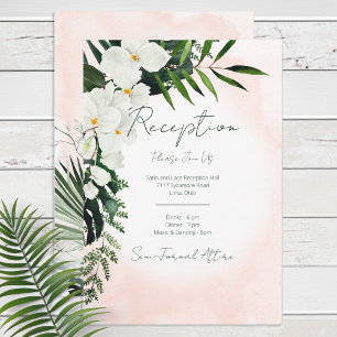 Boho Tropical Blush Empfang Card Begleitkarte