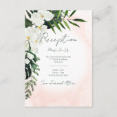 Boho Tropical Blush Empfang Card Begleitkarte (Vorderseite)