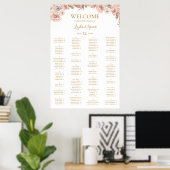 Boho Tropical Botanical | Alphabetische Sitzplätze Poster (Heimbüro)