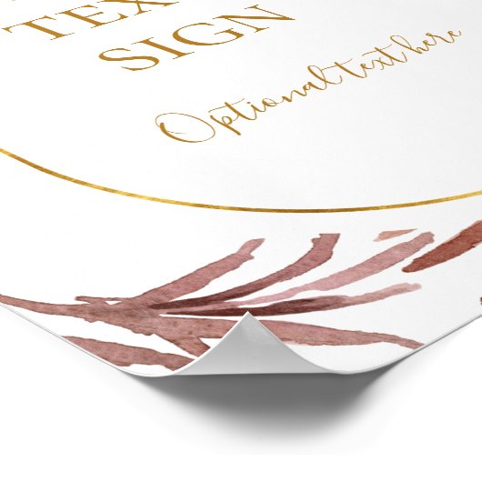 Boho Tropical Botanical Cards & Geschenke Custom S Poster (Ecke)