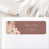 Boho Tropical Botanical Dusty Rose Rücksendeadress (Insitu)
