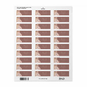 Boho Tropical Botanical Dusty Rose Rücksendeadress (Vorne)