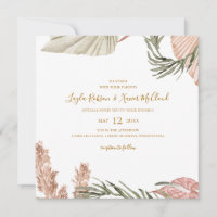 Boho Tropical Botanical | Einfache Square Wedding