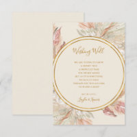 Boho Tropical Botanical Elfenbein Hochzeit wünsche